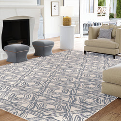 Urban Ambiance - UER0112 Luxury Hand - Tufted Natural Medium - Pile Rug - 