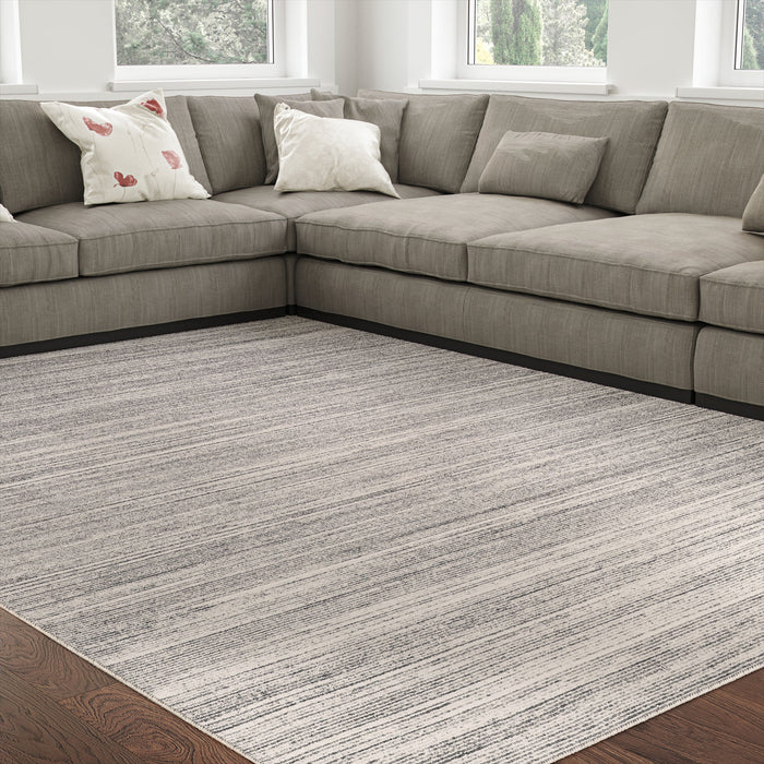 UER0130 Luxury Hand-Loomed Natural and Synthetic Blend Medium-Pile Rug