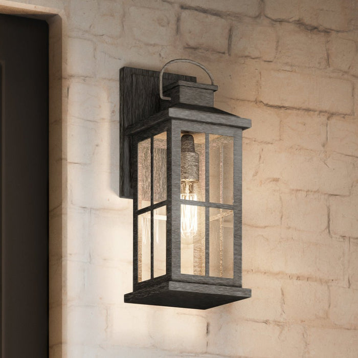 UHP1295 Transitional Outdoor Wall Sconce 14.25''H x 6''W, Aged Pewter Finish, Anaheim Collection