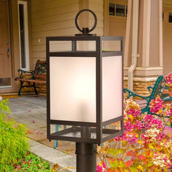 Urban Ambiance - Post Light - UHP1440 Classic Outdoor Post Light, 20 - 1/2''H x 8 - 3/8"W x 8 - 3/8''D, Matte Black Finish, Linton Collection - 