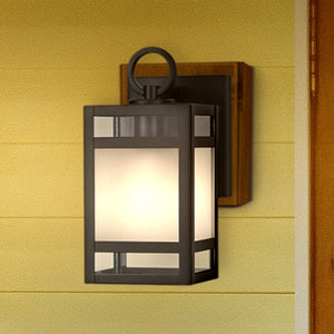 Urban Ambiance - Wall Sconce - UHP1443 Classic Outdoor Wall Sconce, 10''H x 6"W x 4 - 5/8''D, Matte Black Finish, Linton Collection - 