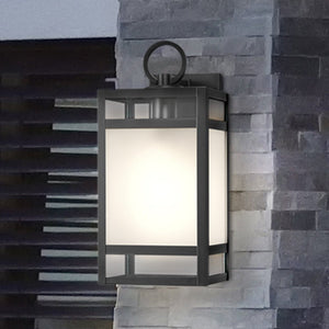 Urban Ambiance - Wall Sconce - UHP1444 Classic Outdoor Wall Sconce, 14''H x 7"W x 6 - 1/2''D, Matte Black Finish, Linton Collection - 