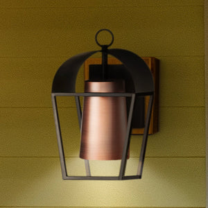 Urban Ambiance - Wall Sconce - UHP1460 Modern Outdoor Wall Sconce, 12''H x 5 - 3/4"W x 6 - 3/4''D, Antique Bronze Finish, Mott Collection - 