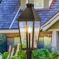 Urban Ambiance - Post Light - UHP1480 Tudor Outdoor Post Light, 26 - 1/2''H x 9 - 1/4"W x 9 - 1/4''D, Textured Black Finish, Helena Collection - 