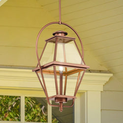 Urban Ambiance - Pendant - UHP1513 Vintage Outdoor Pendant, 25 - 5/8''H x 12"W x 12''D, Antique Copper Finish, Solingen Collection - 