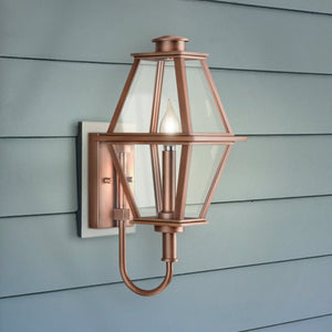 Urban Ambiance - Wall Sconce - UHP1515 Vintage Outdoor Wall Sconce, 18 - 1/8''H x 8 - 1/2"W x 7 - 1/4''D, Antique Copper Finish, Solingen Collection - 