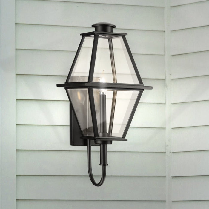 UHP1516 Vintage Outdoor Wall Sconce, 24''H x 10-5/8"W x 9-1/2''D, Textured Black Finish, Solingen Collection