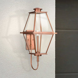 Urban Ambiance - Wall Sconce - UHP1519 Vintage Outdoor Wall Sconce, 32''H x 13 - 7/8"W x 12 - 3/4''D, Antique Copper Finish, Solingen Collection - 