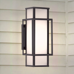 Urban Ambiance - Wall Sconce - UHP1541 Contemporary Outdoor Wall Sconce, 18''H x 7 - 5/8"W x 6''D, Matte Black Finish, Cavalier Collection - 