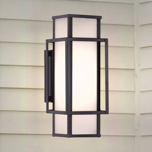 Urban Ambiance - Wall Sconce - UHP1541 Contemporary Outdoor Wall Sconce, 18''H x 7 - 5/8"W x 6''D, Matte Black Finish, Cavalier Collection - 