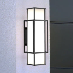 Urban Ambiance - Wall Sconce - UHP1542 Contemporary Outdoor Wall Sconce, 24''H x 8 - 5/8"W x 7''D, Matte Black Finish, Cavalier Collection - 