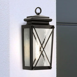 Urban Ambiance - Wall Sconce - UHP1550 Tudor Outdoor Wall Sconce, 17 - 15/16''H x 5 - 3/4"W x 8''D, Textured Black Finish, Buffalo Collection - 