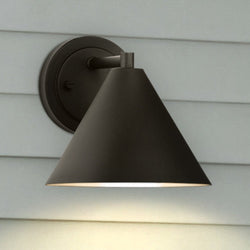 Urban Ambiance - Wall Sconce - UHP1560 Modern Outdoor Wall Sconce, 7 - 3/8''H x 9 - 1/8"W x 7 - 7/8''D, Textured Black Finish, Parma Collection - 