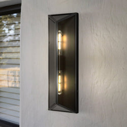 Urban Ambiance - Wall Sconce - UHP1581 Modern Outdoor Wall Sconce, 24''H x 4 - 5/8"W x 7 - 1/2''D, Matte Black Finish, Tiverton Collection - 