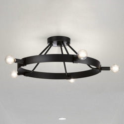 Urban Ambiance - Ceiling Light - UHP4482 Modern Farmhouse Indoor Ceiling Light, 7 - 1/2''H x 22 - 1/2"W x 22 - 1/2''D, Matte Black Finish, Fremantle Collection - 