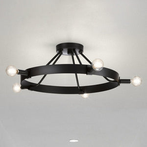 Urban Ambiance - Ceiling Light - UHP4482 Modern Farmhouse Indoor Ceiling Light, 7 - 1/2''H x 22 - 1/2"W x 22 - 1/2''D, Matte Black Finish, Fremantle Collection - 