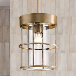 Urban Ambiance - Pendant - UHP4496 Modern Indoor Pendant, 12 - 3/8''H x 9 - 1/2"W x 9 - 1/2''D, Aged Bronze Finish, Fargo Collection - 