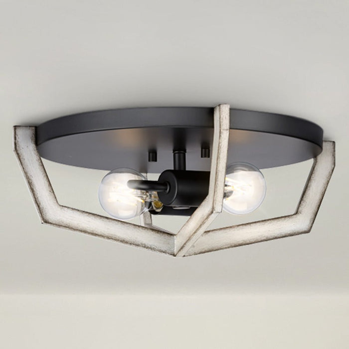 UHP4561 Modern Indoor Ceiling Light, 5-1/2''H x 15"W x 15''D, Matte Black Finish, Spartanburg Collection