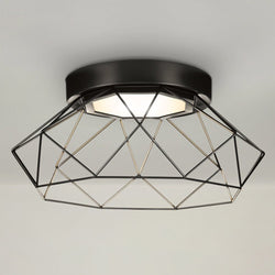 Urban Ambiance - Ceiling Light - UHP4580 Minimalist Indoor Ceiling Light, 8''H x 18"W x 18''D, Matte Black Finish, Herne Collection - 