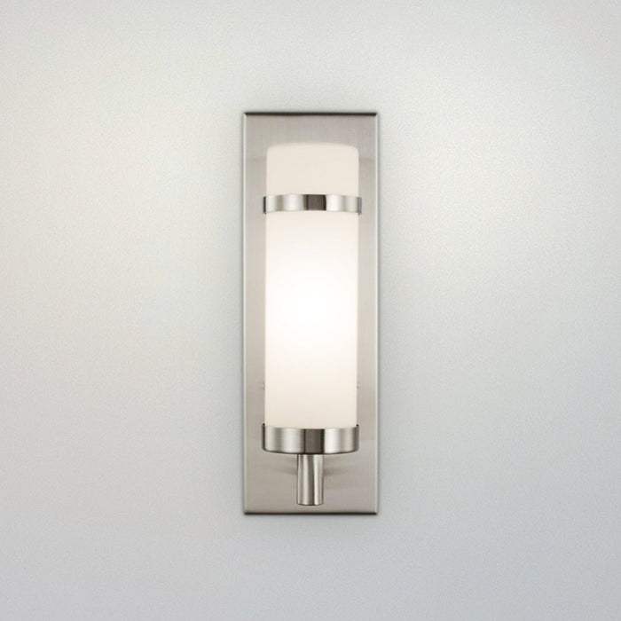 UHP4630 Mid Century Modern Indoor Wall Sconce, 13-1/2''H x 4"W x 4-1/2''D, Brushed Nickel Finish, Busselton Collection