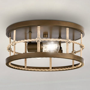 Urban Ambiance - Ceiling Light - UHP4690 Transitional Indoor Ceiling Light, 5 - 3/4''H x 13"W x 13''D, Aged Brass Finish, Prague Collection - 