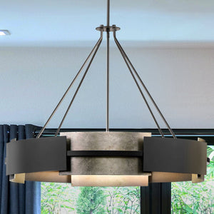 Urban Ambiance - Pendant - UHP4704 Cosmopolitan Indoor Pendant, 23 - 3/4''H x 31 - 3/4"W x 31 - 3/4''D, Matte Black Finish, Gambier Collection - 