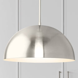 Urban Ambiance - Pendant - UHP4790 Mid - Century Modern Indoor Pendant, 8 - 5/8''H x 15 - 3/4"W x 15 - 3/4''D, Brushed Nickel Finish, Singleton Collection - 