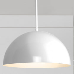 Urban Ambiance - Pendant - UHP4791 Mid - Century Modern Indoor Pendant, 8 - 5/8''H x 15 - 3/4"W x 15 - 3/4''D, White Finish, Singleton Collection - 