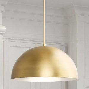 Urban Ambiance - Pendant - UHP4792 Mid - Century Modern Indoor Pendant, 8 - 5/8''H x 15 - 3/4"W x 15 - 3/4''D, Brushed Gold Finish, Singleton Collection - 