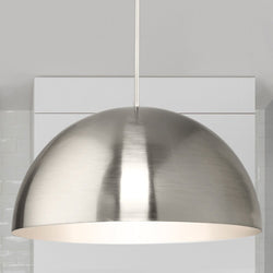 Urban Ambiance - Pendant - UHP4794 Mid - Century Modern Indoor Pendant, 12 - 1/2''H x 23 - 5/8"W x 23 - 5/8''D, Brushed Nickel Finish, Singleton Collection - 