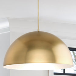 Urban Ambiance - Pendant - UHP4796 Mid - Century Modern Indoor Pendant, 12 - 1/2''H x 23 - 5/8"W x 23 - 5/8''D, Brushed Gold Finish, Singleton Collection - 