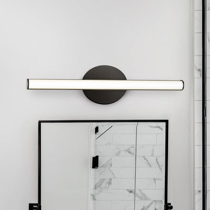 UHP4803 Minimalist Indoor Bath Light, 5-3/48''H x 3"W x 24''D, Matte Black Finish, Winsen Collection