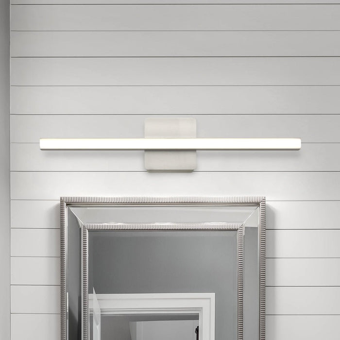 UHP4810 Minimalist Indoor Bath Light, 4-13/164''H x 2.09"W x 24''D, Brushed Nickel Finish, Mandan Collection