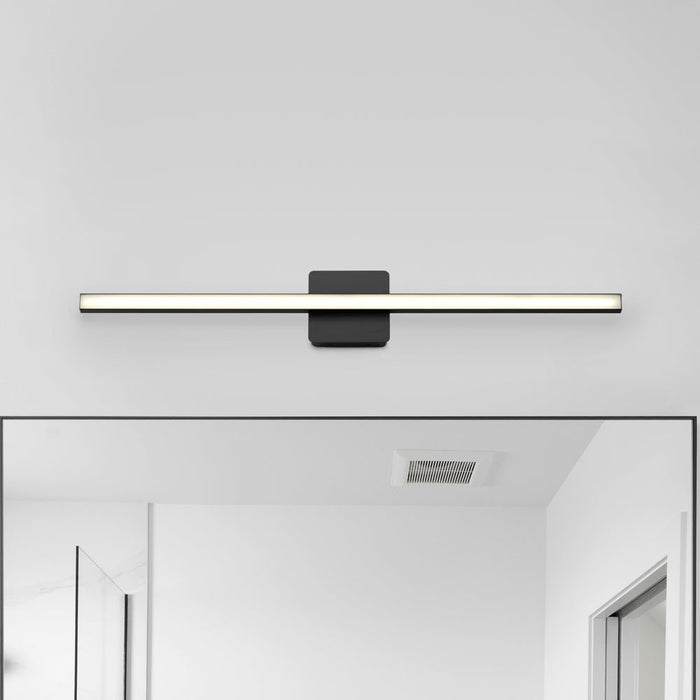 UHP4815 Minimalist Indoor Bath Light, 4-13/164''H x 2.09"W x 32''D, Matte Black Finish, Mandan Collection