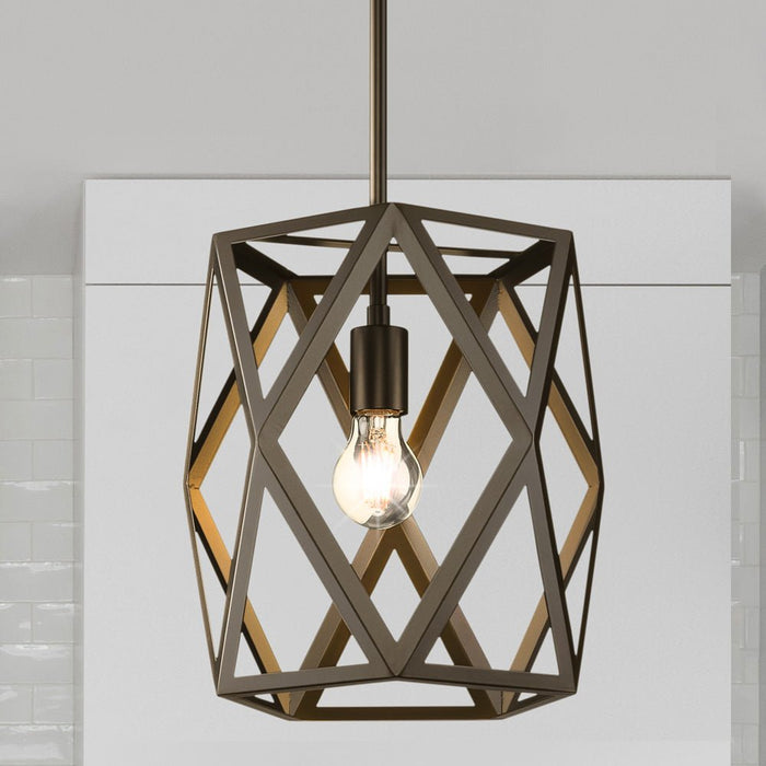 UHP4832 Modern Indoor Pendant, 11-7/8''H x 12"W x 12''D, Architectural Bronze Finish, Mohall Collection