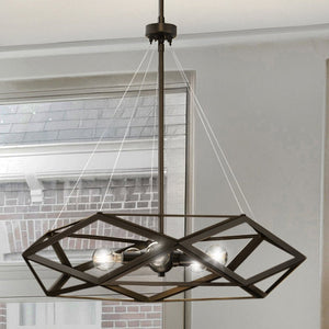 Urban Ambiance - Pendant - UHP4834 Modern Indoor Pendant, 22''H x 24 - 1/2"W x 24 - 1/2''D, Architectural Bronze Finish, Mohall Collection - 