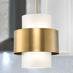 Urban Ambiance - Pendant - UHP4854 Modern Indoor Pendant, 11 - 1/4''H x 9 - 1/2"W x 9 - 1/2''D, Brushed Bronze Finish, Rochester Collection - 