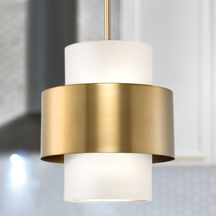 UHP4854 Modern Indoor Pendant, 11-1/4''H x 9-1/2"W x 9-1/2''D, Brushed Bronze Finish, Rochester Collection