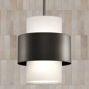 Urban Ambiance - Pendant - UHP4855 Modern Indoor Pendant, 11 - 1/4''H x 9 - 1/2"W x 9 - 1/2''D, Matte Black Finish, Rochester Collection - 