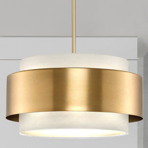 Urban Ambiance - Pendant - UHP4857 Modern Indoor Pendant, 9''H x 16"W x 16''D, Brushed Bronze Finish, Rochester Collection - 