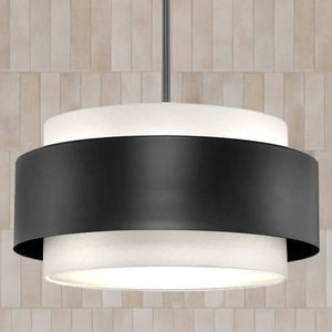 Urban Ambiance - Pendant - UHP4858 Modern Indoor Pendant, 9''H x 16"W x 16''D, Matte Black Finish, Rochester Collection - 