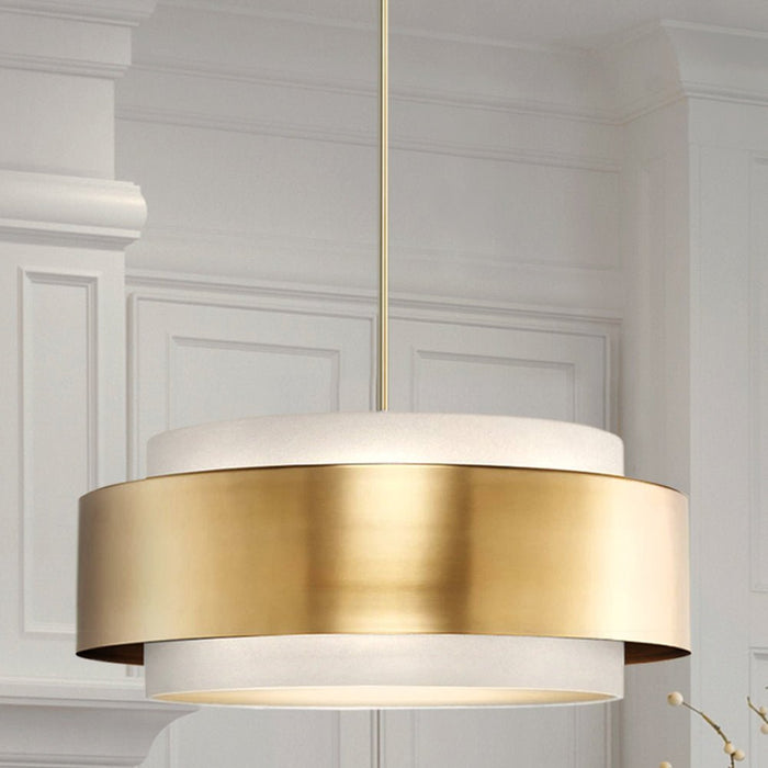 UHP4860 Modern Indoor Pendant, 9-5/8''H x 22"W x 22''D, Brushed Bronze Finish, Rochester Collection