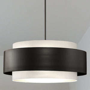 Urban Ambiance - Pendant - UHP4861 Modern Indoor Pendant, 9 - 5/8''H x 22"W x 22''D, Matte Black Finish, Rochester Collection - 