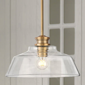 Urban Ambiance - Pendant - UHP4889 Transitional Indoor Pendant, 8 - 1/2''H x 14"W x 14''D, Vintage Brass Finish, Lubbock Collection - 