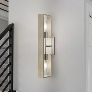 Urban Ambiance - Wall Sconce - UHP4914 Modern Indoor Wall Sconce, 5 - 1/2''H x 5 - 1/4"W x 24''D, Brushed Nickel Finish, Roswell Collection - 