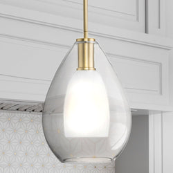 Urban Ambiance - Pendant - UHP4931 Casual Indoor Pendant, 14 - 1/4''H x 9 - 7/8"W x 9 - 7/8''D, Brushed Gold Finish, Wismar Collection - 