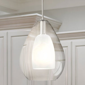 Urban Ambiance - Pendant - UHP4933 Casual Indoor Pendant, 20 - 3/4''H x 15"W x 15''D, Brushed Nickel Finish, Wismar Collection - 