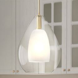 Urban Ambiance - Pendant - UHP4934 Casual Indoor Pendant, 20 - 3/4''H x 15"W x 15''D, Brushed Gold Finish, Wismar Collection - 