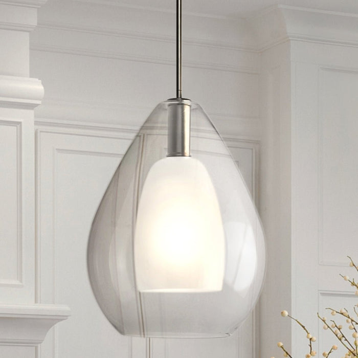 UHP4935 Casual Indoor Pendant, 20-3/4''H x 15"W x 15''D, Matte Black Finish, Wismar Collection