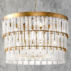 Urban Ambiance - Chandelier - UHP4953 Glam Indoor Chandelier, 23 - 1/2''H x 32"W x 32''D, Gold Ombre Finish, Kenton Collection - 